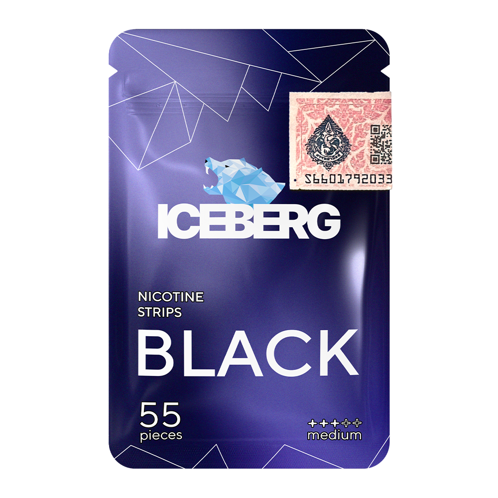 black_strips ICEBERG NICOTINE STRIPS BLACK 3,7GR - Image 1